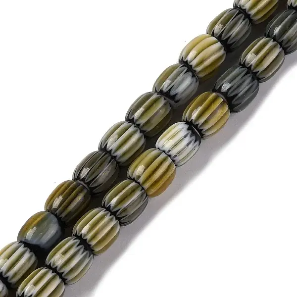 Handmade Lampwork Chevron Beads Strands