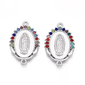 Alloy Rhinestone Connector Charms