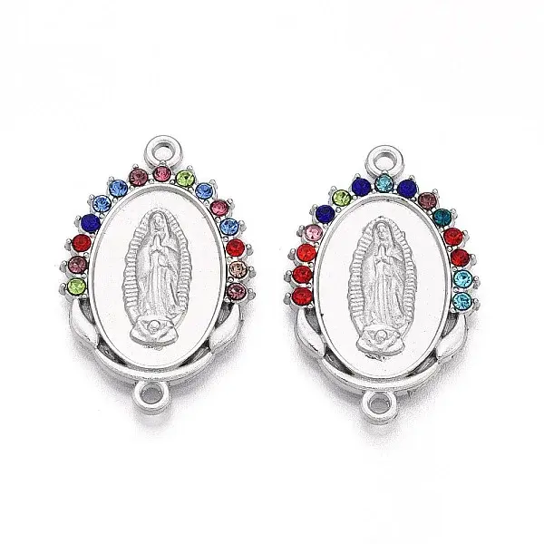 Alloy Rhinestone Connector Charms