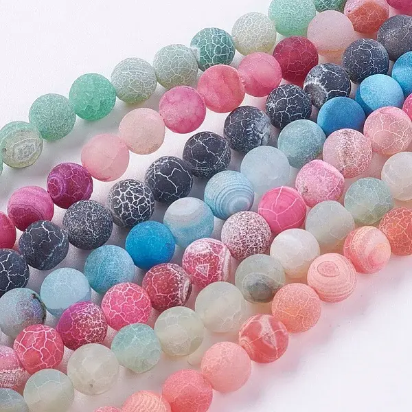 Natural Weathered Agate Beads Strands