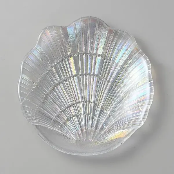 Shell Shape Glass Jewelry Plate