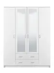 Kombinovaná skříň se zrcadlem 4d nerea - bílá