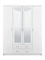 Kombinovaná skříň se zrcadlem 4d nerea - bílá