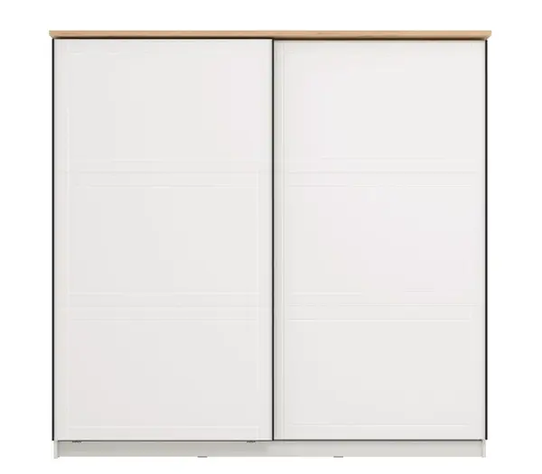 Skříň s posuvnými dveřmi lotta - bílá/dub artisan