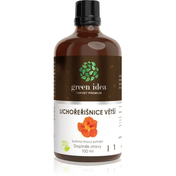 Green Idea Kapucínka väčší bylinný liehový extrakt na posilnenie imunity 100 ml