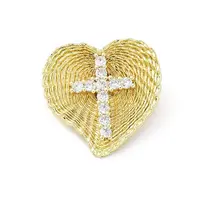 Brass Micro Pave Cubic Zirconia Pendants