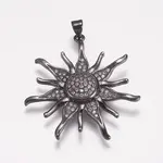 Brass Micro Pave Cubic Zirconia Pendants