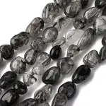 Natural Black Rutilated Quartz Beads Strands