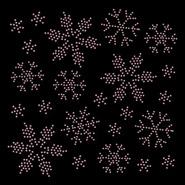 Snowflake Pattern Hotfix Rhinestones