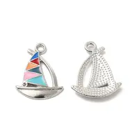Alloy Enamel Pendant Rhinestone Settings