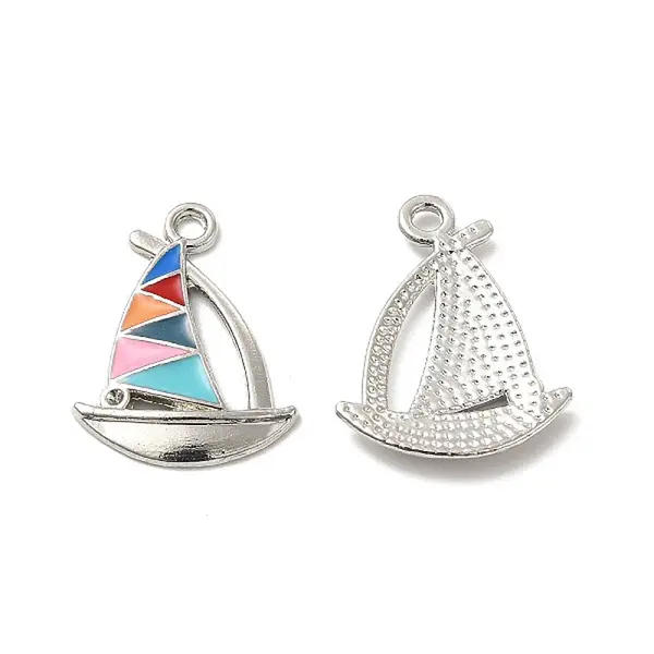 Alloy Enamel Pendant Rhinestone Settings