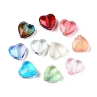 Gradient Color Baking Paint Transparent Glass Beads