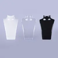 Organic Glass Necklace & Earring Standing Bust Displays