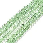 Transparent Electroplate Glass Beads Strands