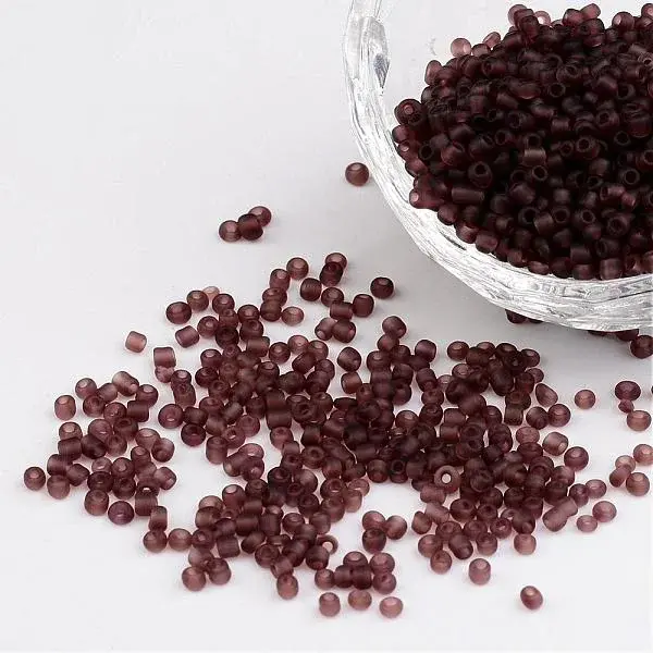 12/0 Frosted Round Glass Seed Beads