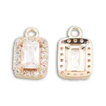 Brass Micro Pave Cubic Zirconia Charms