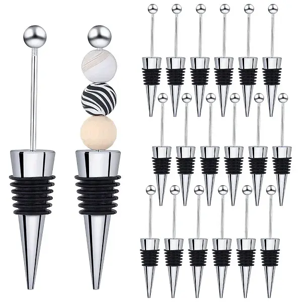 18Pcs Beadable Wine Stoppers