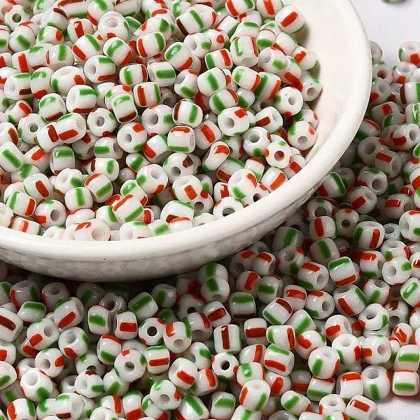 6/0 Opaque Colours Seep Glass Seed Beads