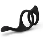EasyToys Pleasure black kroužek na penis 9,4 cm