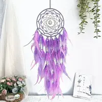 Woven Web/Net with Feather Hanging Ornaments