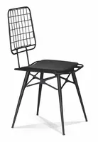 Moderní kovová židle s polstrováním stylish - černá