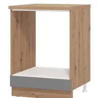 Kuchyňská skříňka na troubu lotta-dub artisan/šedá - s pracovní deskou