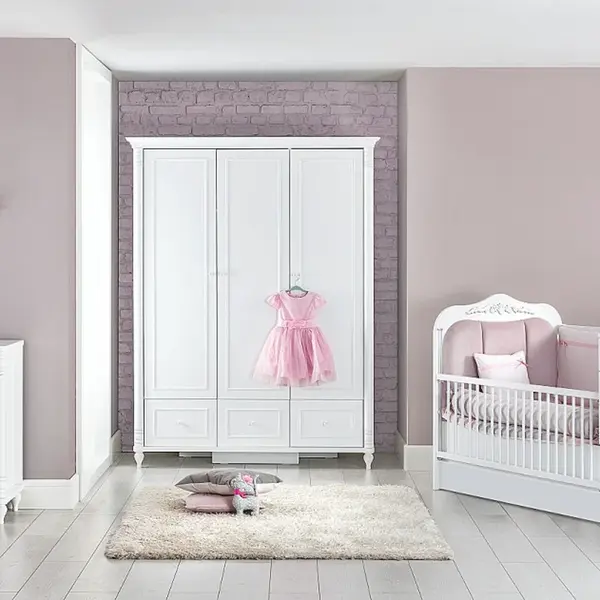 Pokoj pro miminko luxor - bílá/růžová