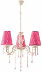 Stropní světlo castello - růžová/bílá