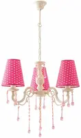 Stropní světlo castello - růžová/bílá