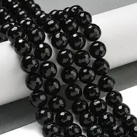 Faceted Natural Banded Agate Beads Strands