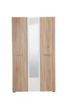 Třídvéřová šatní skříň se zrcadlem arwen - dub sonoma