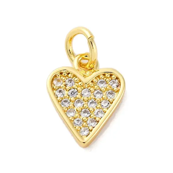 Brass Micro Pave Cubic Zirconia Pendants