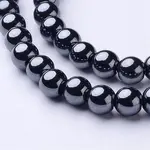 1 Strand Grade AAA Non-Magnetic Synthetic Hematite Round Beads Strands