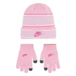 Nike multi stripe beanie set os
