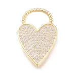 Brass Micro Pave Clear Cubic Zirconia Pendants