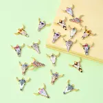 20Pcs 10 Styles Printed Alloy Pendants