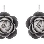 Troli Šedé visiace náušnice v tvare kvietkov Seul