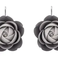 Troli Šedé visiace náušnice v tvare kvietkov Seul