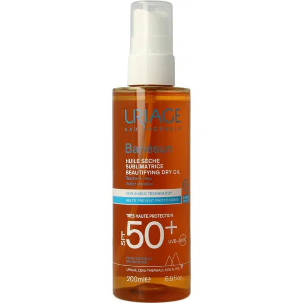 Uriage Suchý olej na opaľovanie SPF 50+ Bariésun (Dry Oil Very High Protection) 200 ml