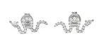 Emporio Armani Strieborné náušnice Had so zirkónmi EG3612040