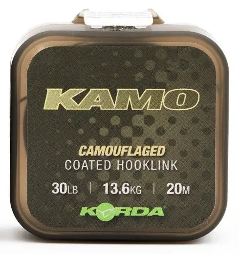 Korda náväzcová šnúrka kamo coated hooklink 20 m - 50 lb 22,7 kg