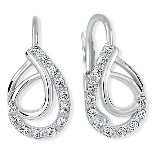 Soliter Módne strieborné náušnice so zirkónmi 436 001 00551 04