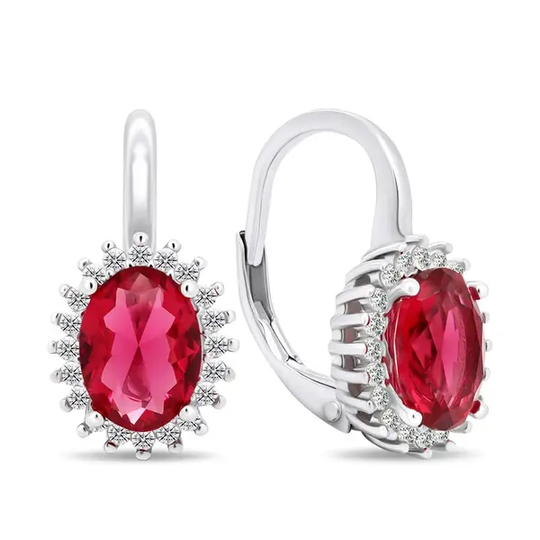 Brilio Silver Luxusné strieborné náušnice so zirkónmi EA422WR