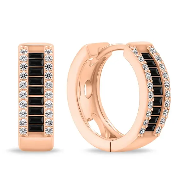 Brilio Silver Trblietavé bronzové kruhy so zirkónmi EA475RBC