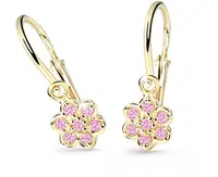 Cutie Jewellery Zlaté detské náušnice C2746-10-X-1 ružová