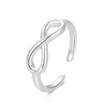 Beneto Módne strieborný prsteň na nohu nekonečno AGGF492