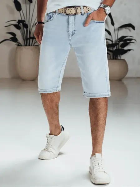 Pánské džínové kraťasy světle modré