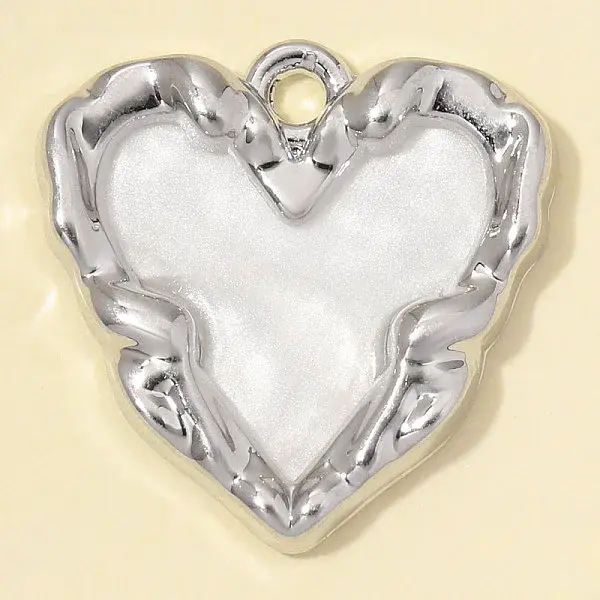 Zinc Alloy with White Enamel Pendants