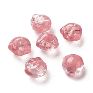 Transparent Spray Painted Glass Beads