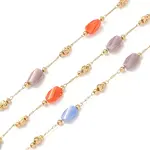 Brass & Glass Beaded Chain